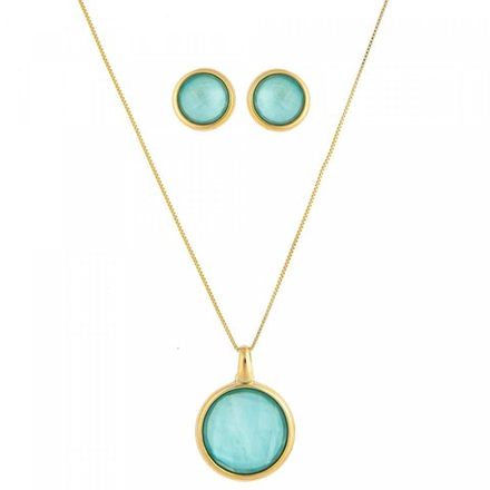 Комплект Possebon Pearl Blue Sky Agate S9506.21 B/G