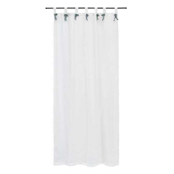 Штора из муслина с декором синего цвета из коллекции essential, 150х290 см