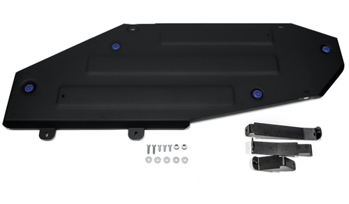 Защита топливного бака Rival для Lexus LX III рестайлинг (V - 5.7) 2012-2015/Lexus LX III рестайлинг (V - 4.5D; 5.7) 2015-н.в./Toyota Land Cruiser 200 рестайлинг (V - 4.5D; 4.6) 2012-2021, сталь 1.8 мм, с крепежом, штампованная, 111.9515.1