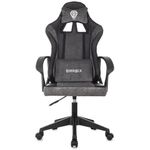 Кресло компьютерное BRABIX "Forcer GM-127", 2 подушки, экокожа/велюр, черное/серое, 533216