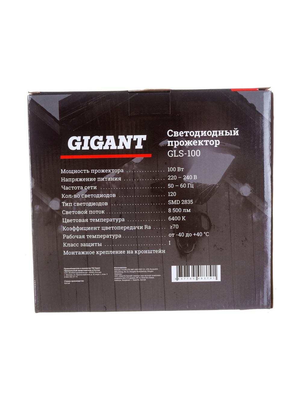 Светодиодный прожектор Gigant 100W 6400К 220V GLS-100