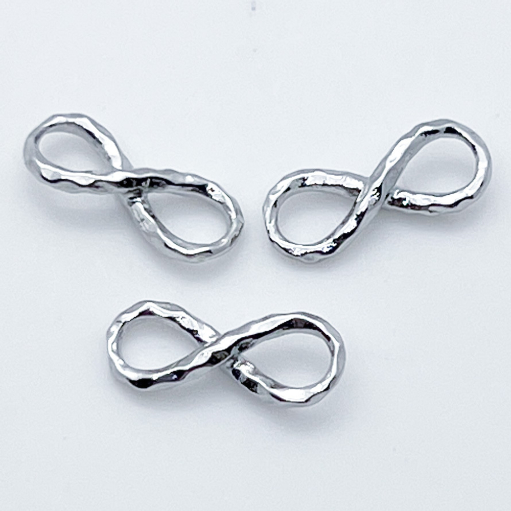Коннектор Бесконечность, цвет серебро, размер 13*5,5 мм, цена за 1 шт