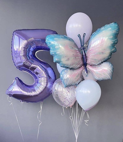 Сет шаров «Бабочка лиловая»