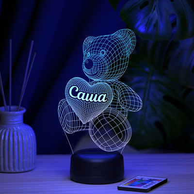 Ночник "Мишка с именем Саша"