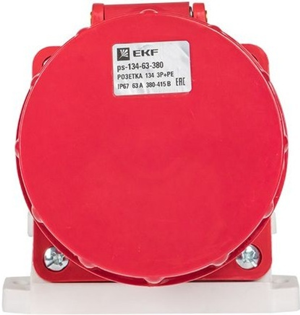 Розетка стационарная наружная EKF ps-134-63-380
