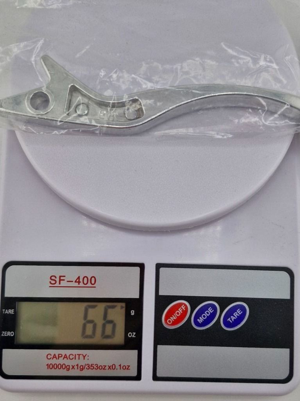 Рычаг тормоза на мотоцикл эндуро, питбайк серебристый L-165