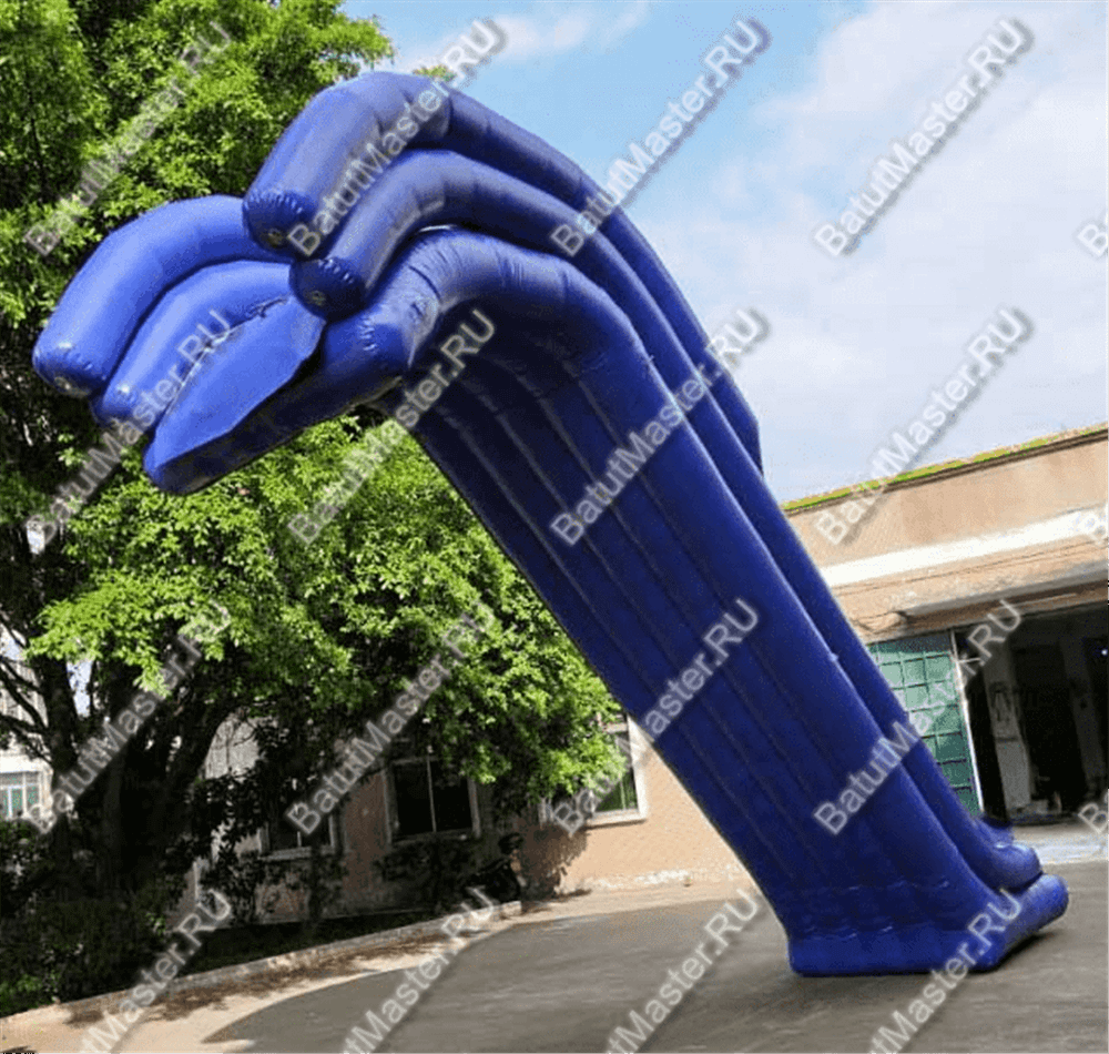 Водная надувная прямая горка для вышки (опоры) «Универсальная», 10*2*7 м