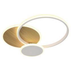 Светильник потолочный светодиодный ЭРА Модерн City CLL-1-60-RC WH+Wood с ДУ 60W 3000-6500К белый/золото | Светильники SPB-6 с ДУ