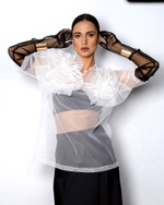 Футболка "Заманчивая" в белой сетке