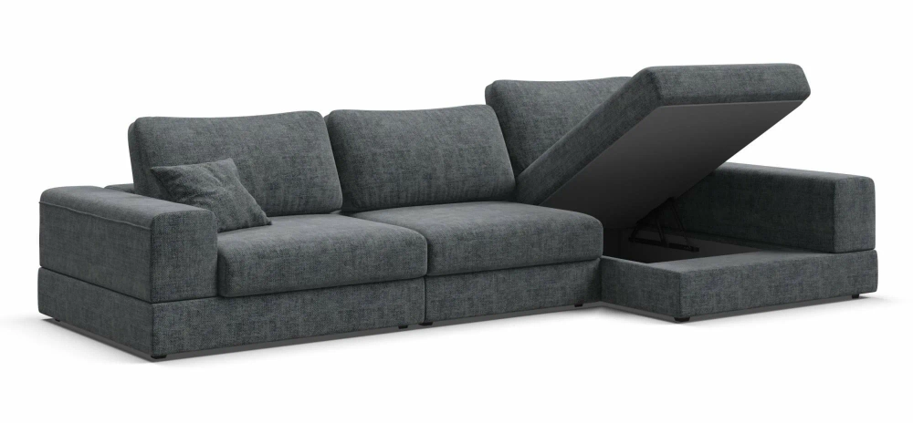 Босс Модуль оттоманка правая Шенилл Глосс карбон