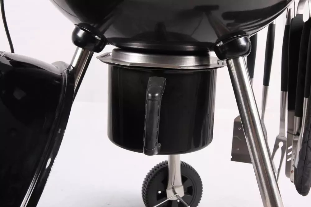 Угольный гриль барбекю Grill BBQ на колесиках с термометром