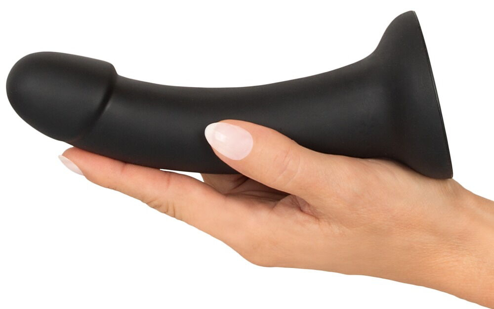 Черный женский страпон Strap-on Set: трусики и насадка (Цвет: черный)