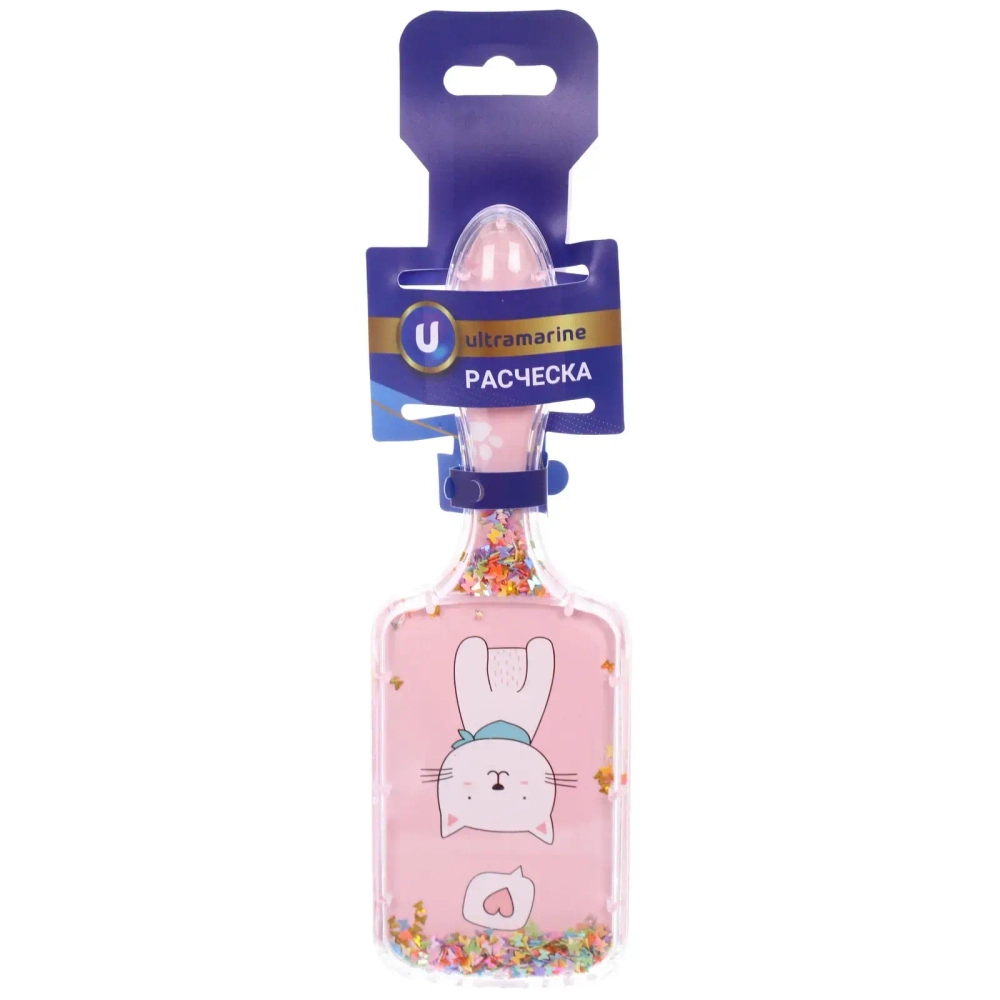 Расческа массажная детская «ФРАТТИ БУМ», кошечка Глейс, форма овал, 20*6,5см (блистер Ультрамарин)