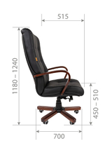 Офисное кресло CHAIRMAN 424WD, натуральная кожа/экокожа