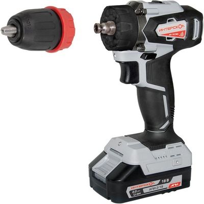 Дрель аккумуляторная Интерскол ДА-13/18 ВК комби АПИ (2 акк. 2,0 Ач, патрон 13мм, кейс)  575.2.2.77