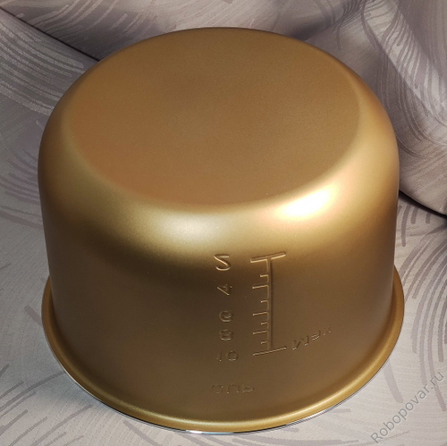 Сменная чаша (кастрюля) с тефлоновым покрытием для мультиварки-скороварки на 6 литров формата M жёлтая