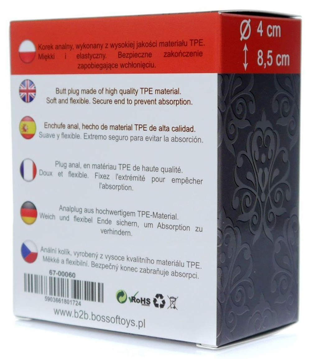 Черная анальная втулка Bubble - 8,5 см. (Цвет: черный)