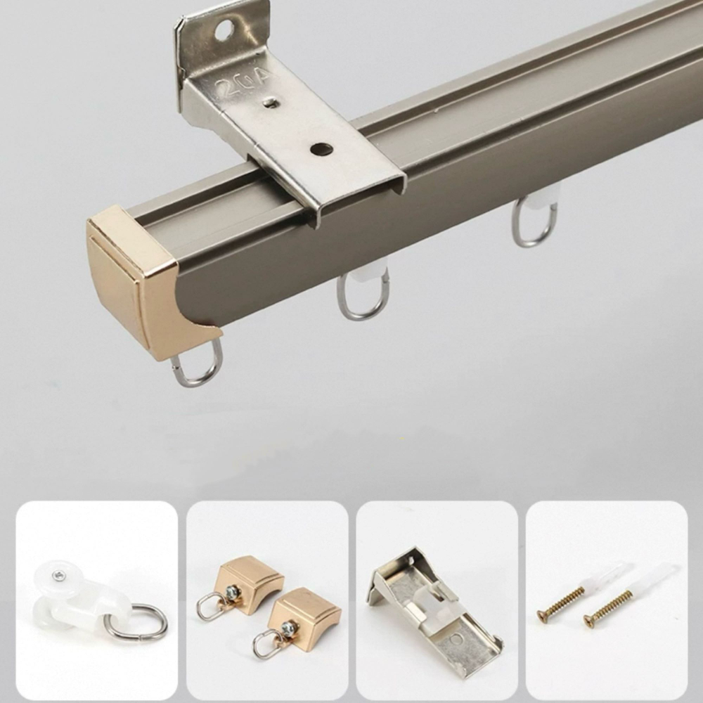 Карниз для штор, алюминиевый, потолочный и настенный монтаж