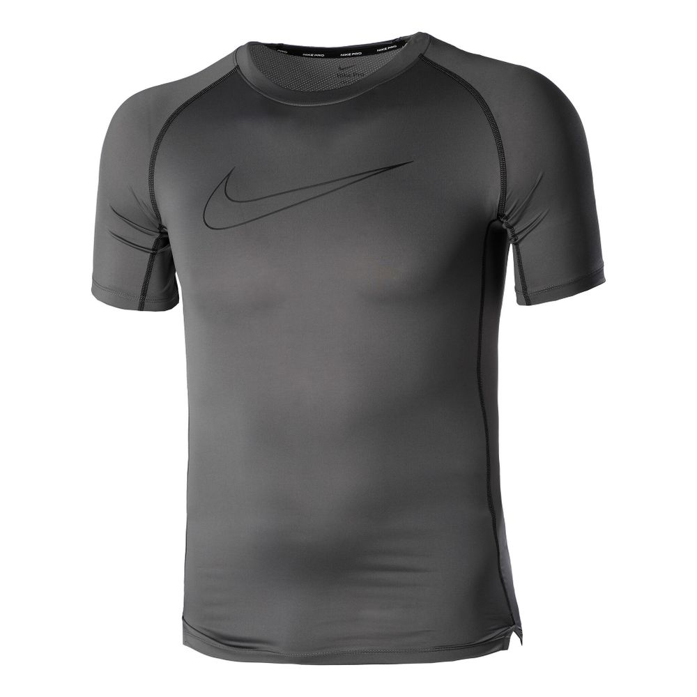 Мужское теннисное поло Nike Dri-Fit Pro Tight T-Shirt Men - Grey, Black
