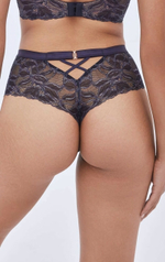 Темно-синие трусики-стринги с высокой талией Glow (Размер: 44) (Цвет: темно-синий)