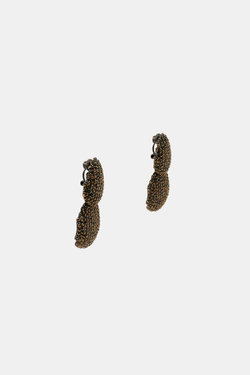 ZARA ДВОЙНЫЕ СЕРЬГИ СО СТРАЗАМИ, ЦВЕТ СОСТАРЕННОГО ЗОЛОТА