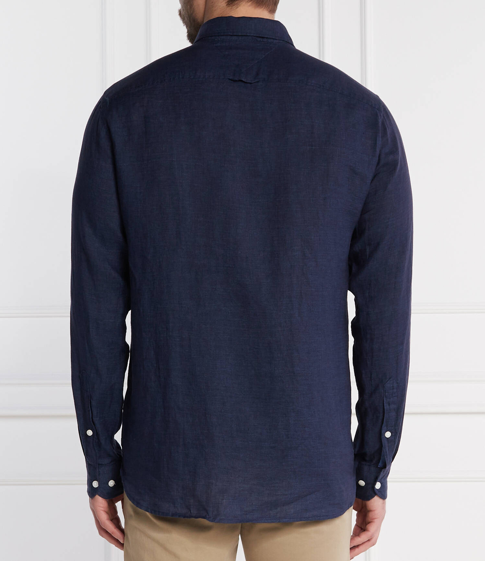 Льняная рубашка PIGMENT DYED Tommy Hilfiger - темно-синий(MW0MW34602)