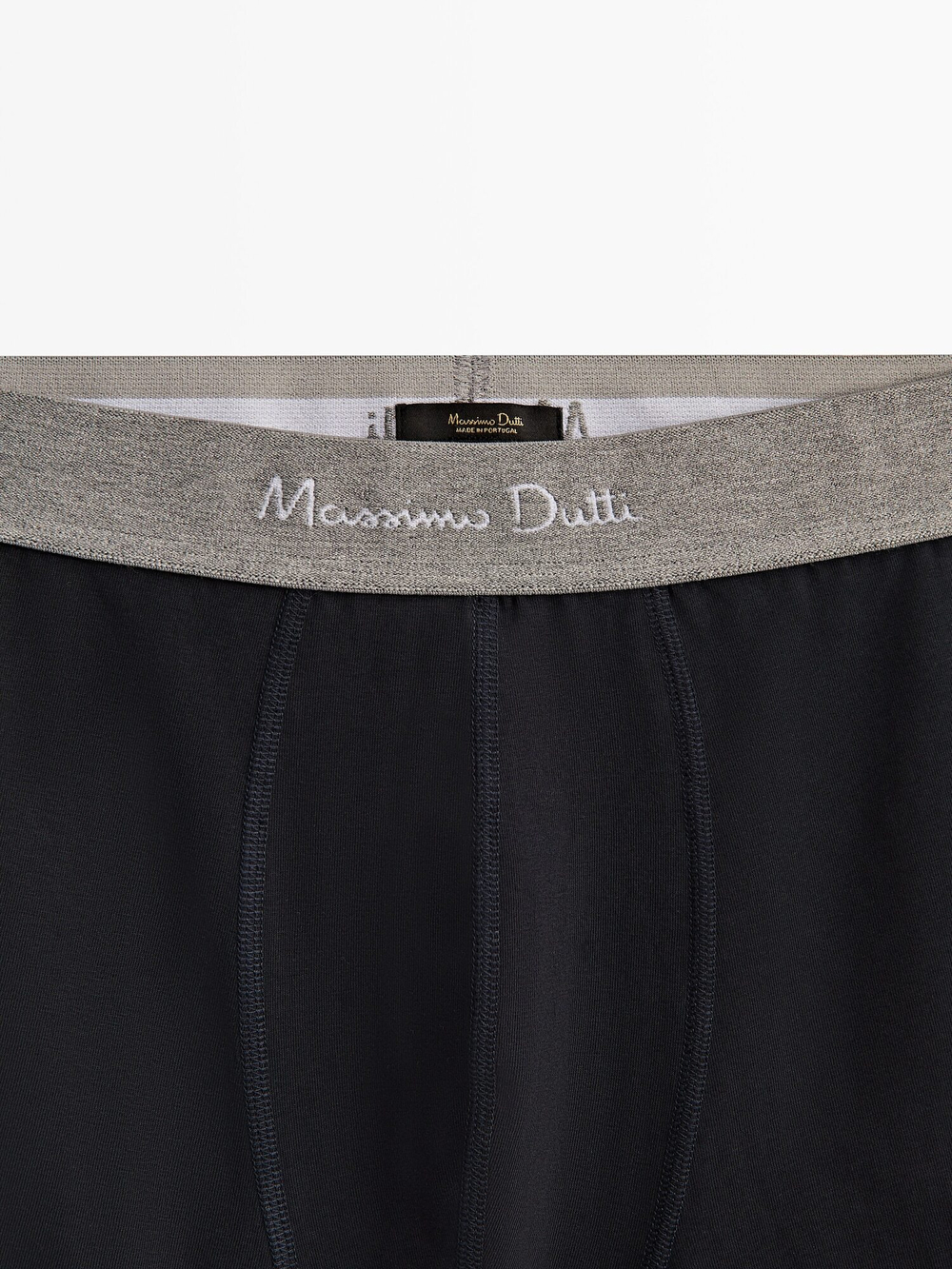 Massimo Dutti Шорты-боксеры с серым поясом, темно-серый