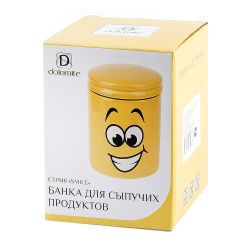 Банка для сыпучих продуктов " " d=10,5см. h=14см. v=630мл. (керамика) (подарочная упаковка)