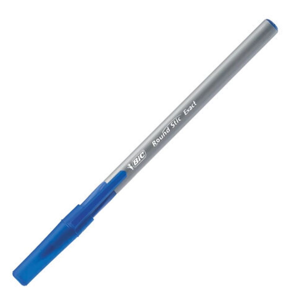 Ручки шариковые с грипом BIC "Round Stic Exact", НАБОР 6+2 шт., СИНИЕ, линия письма 0,32 мм, блистер, 932862