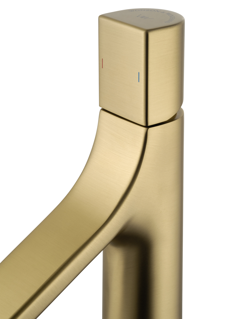 Смеситель для раковины высокий WONZON & WOGHAND The ONE, Брашированное золото (WW-H1011-BG)