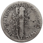 1 дайм (10 центов) 1917 г. США (S) Серебро (Меркурий) F-