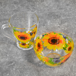 Набор "Ланч" 2 предмета (кружка 250мл, салатник 250мл) "Подсолнухи"