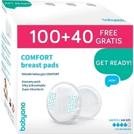 Одноразовые вкладыши для бюстгальтера COMFORT, 100+40 шт бесплатно