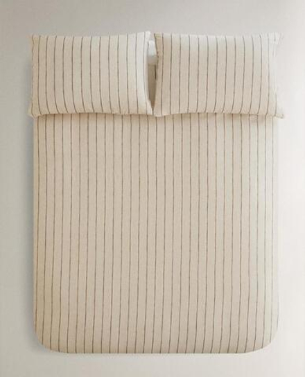 ZARA HOME ПОДОДЕЯЛЬНИК В ПОЛОСКУ, СВЕТЛО-БЕЖЕВЫЙ