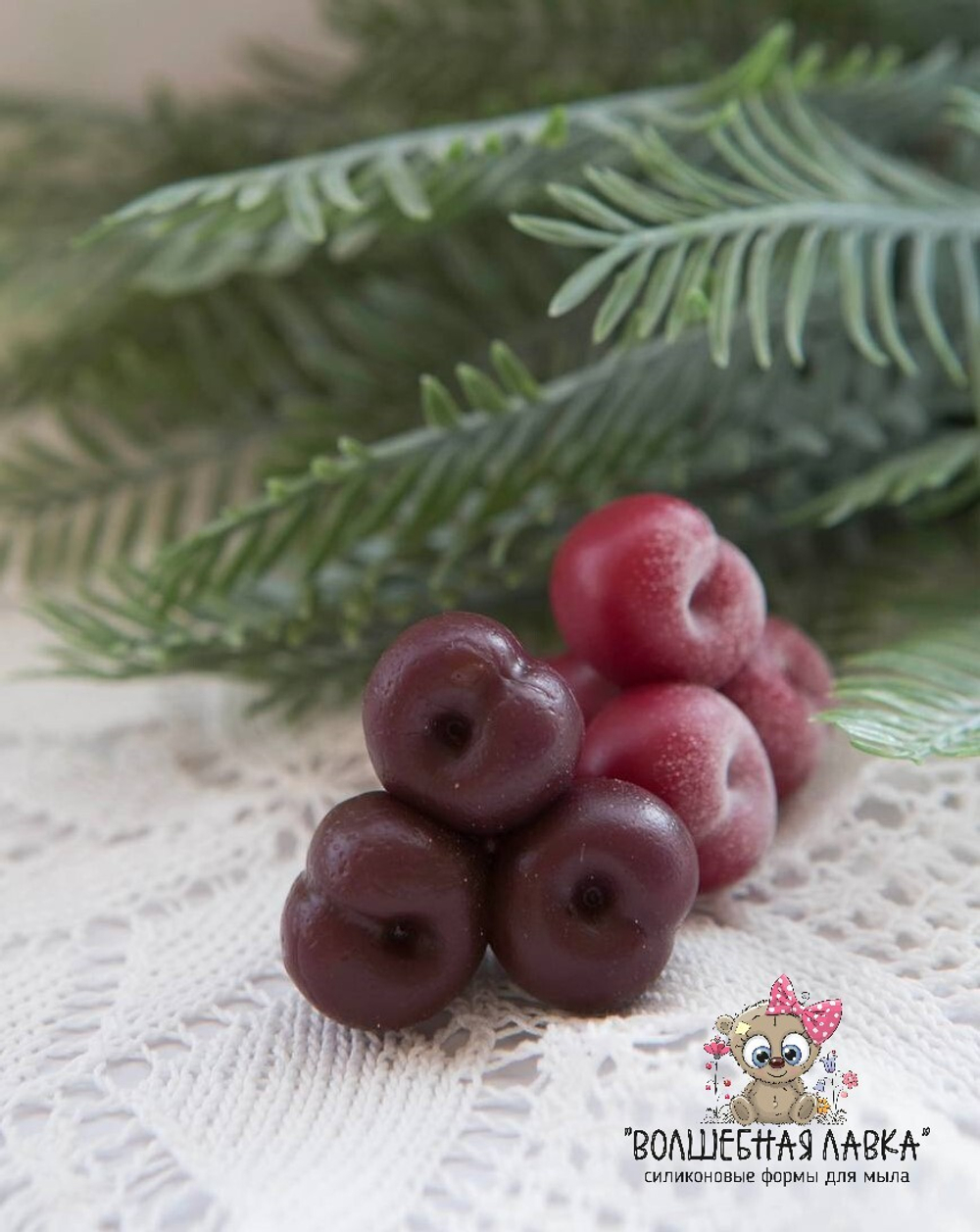 Силиконовая форма Тройник вишни