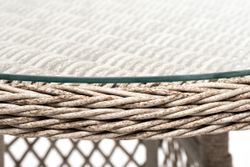 "Эспрессо-80 L" обеденная группа плетеная, цвет бежевый