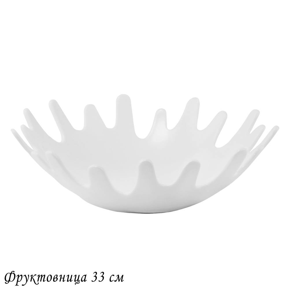 Lenardi 118-050 Фруктовница 33см BIANCO в под.уп.(х4)Фарфор