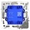 Выключатель встраиваемый VOLTUM S70 двухклавишный 10А, (шелк)
