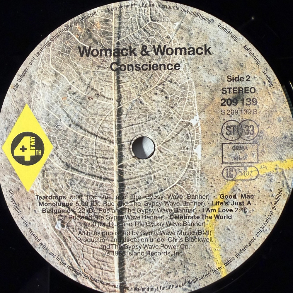 Womack & Womack ‎– Conscience (Европа 1988г.)