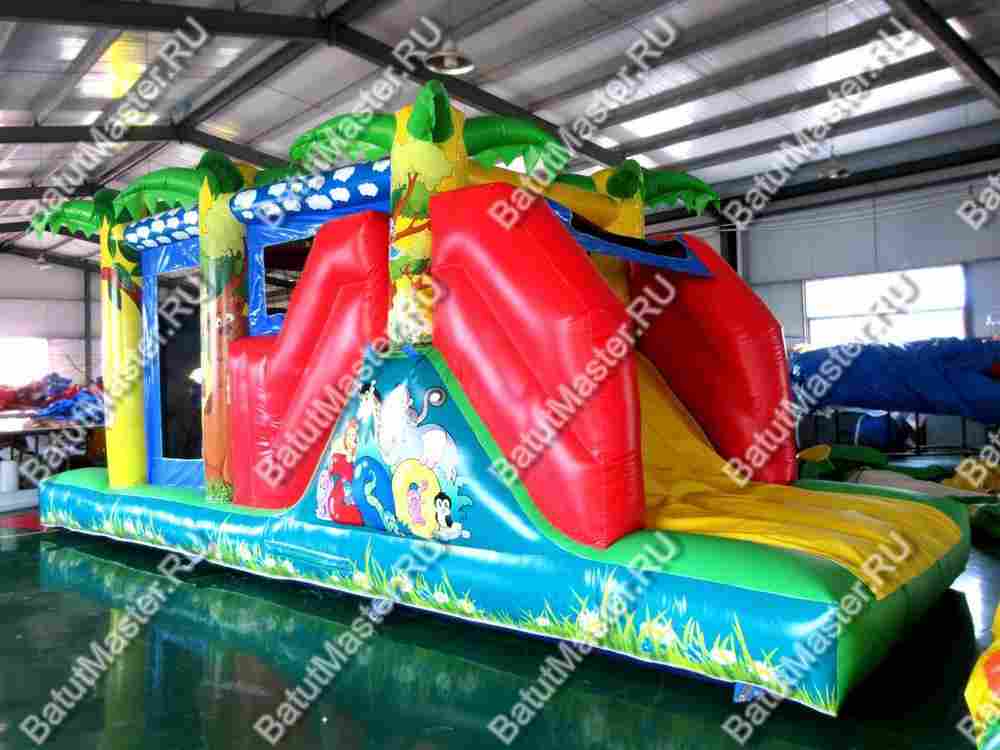 Надувной батут "Джунгли" 8*3*3 м
