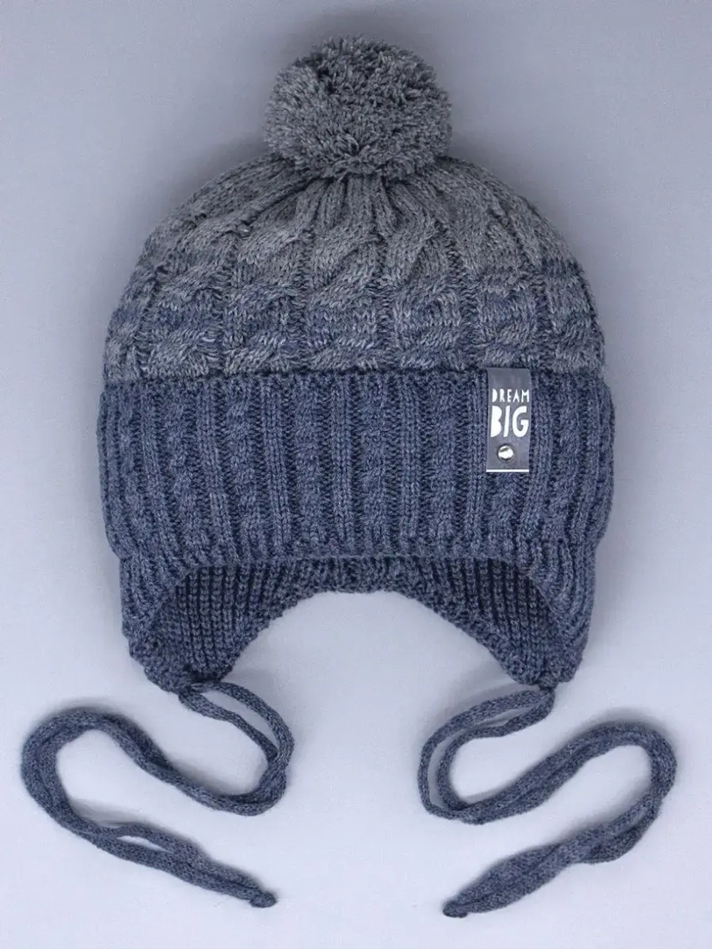 Шапка для мальчика осенняя на завязках