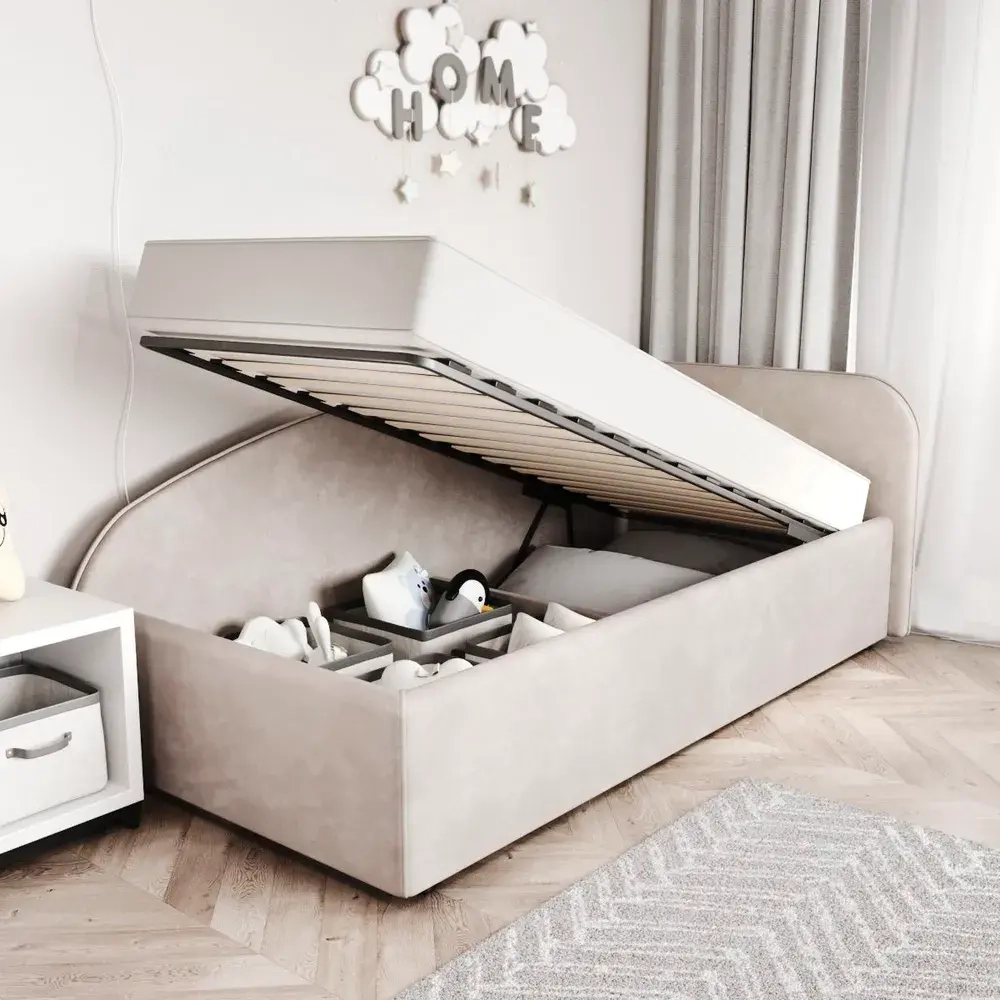 Кровать Элис 90х200 Бежевый Правый Угол