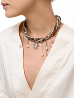 Колье "Sun And Moon" из тигрового глаза Silver