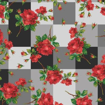 Красные розы на квадратах