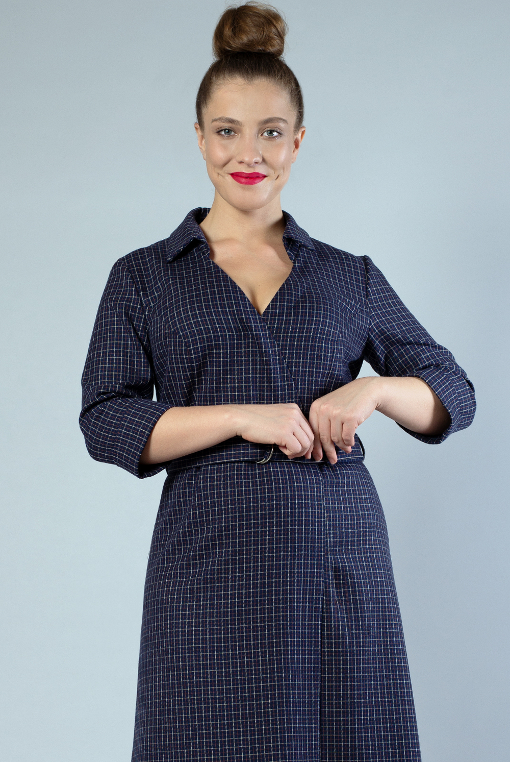 Платье женское 2578АП, синяя беж кл #406СБК052578АП