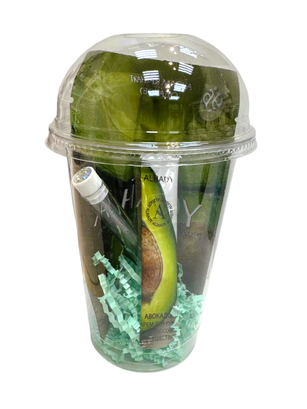 Бьюти-коктейль с щеточкой в колбе (зеленый)