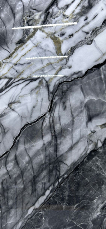 Бамбуковая панель "Мрамор черно-белый" / "Marble black and white" 5мм 3000х1220мм (брак)