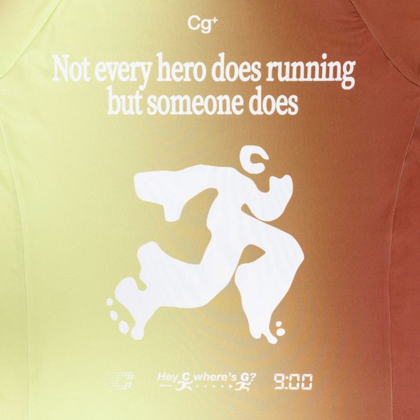 Лонгслив "C" Running медный+желтый неон - фото 8