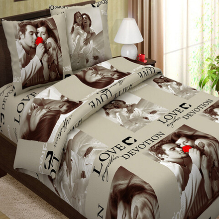 Набор наволочек из 2штук "ВЛ. СЛАДКАЯ ПАРОЧКА", бязь, 100% хлопок, Россия.