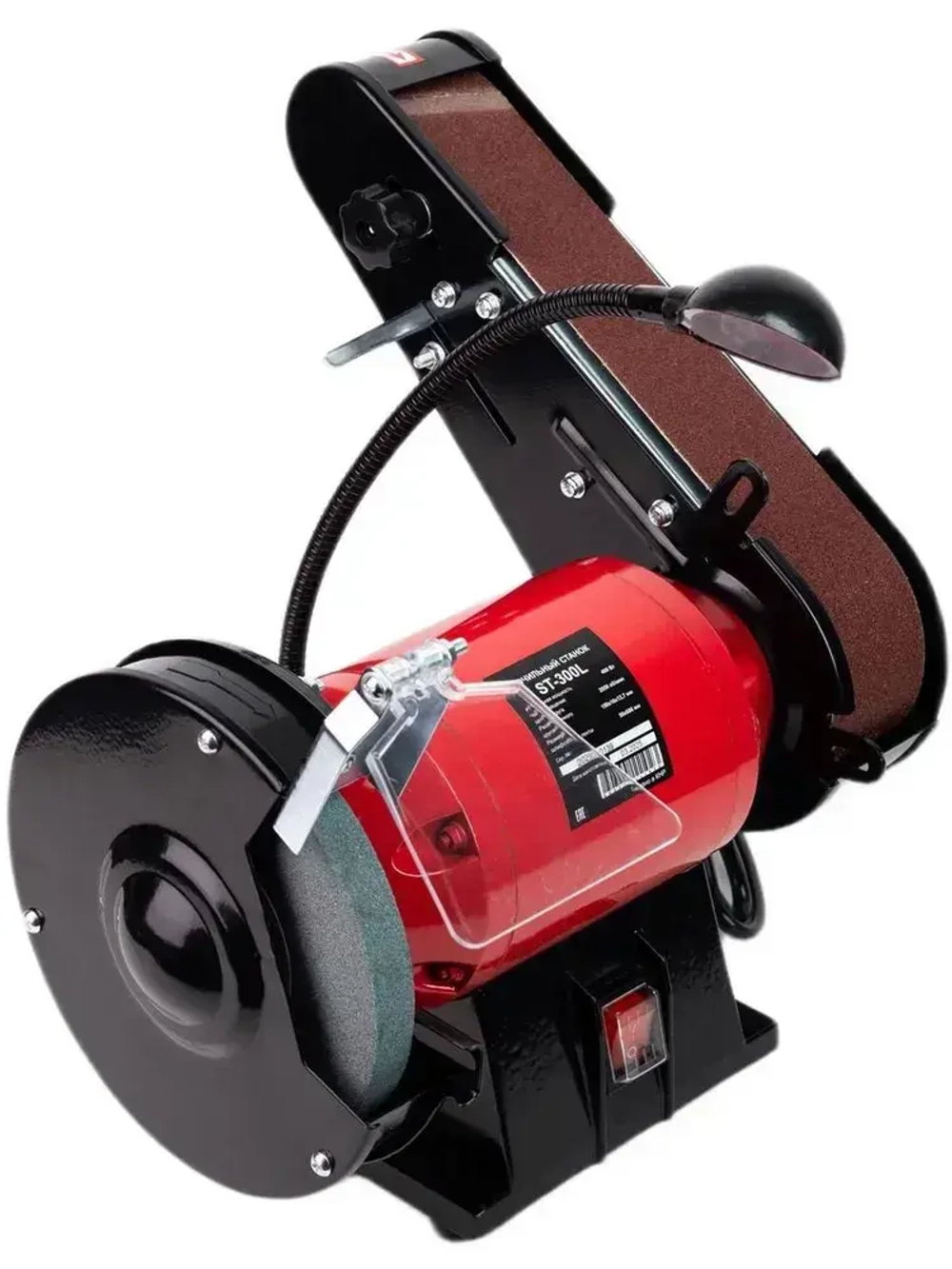 Точило (станок) дисково-ленточный ST-300L (400Вт,диск 150*16*12,7,лента 50*686)